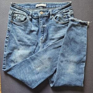 KanCan Maurices high-rise skinny jeans distressed bottom